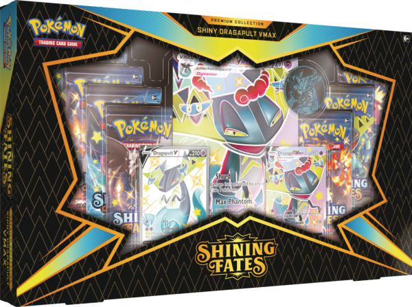 Pokémon Shining Fates Premium Collection Dragapult VMAX vrijstaand